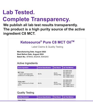 Pure C8 MCT Oil | Boost Ketones 4X | Supports Keto & Fasting | 99%+ Purity | Vegan & Gluten Free | 100ml - Buy Online on GoSupps.com