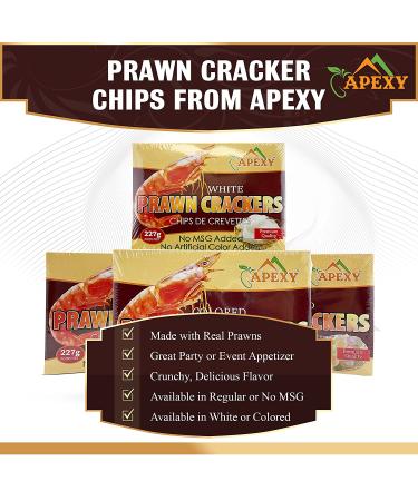 APEXY Authentic Prawn Crackers | Uncooked, Crispy Shrimp Chips for Parties | No MSG | Cook & Serve | 8 oz Pack of 2 - Buy Online on GoSupps.com