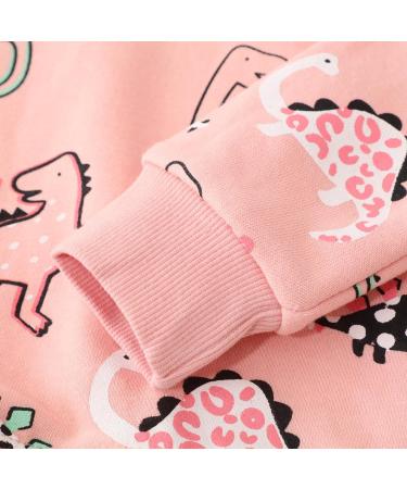 Girls Cotton Sweatshirt for Kids | Long Sleeve Pullover | Dinosaur Design | Age 6-7 Years - Buy Online on GoSupps.com