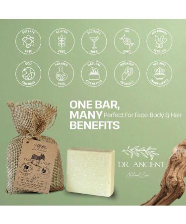  Dr.Ancient Dr.Ancient Organic Donkey Milk Soap Bar Natural Traditional Antique Handmade Anti Aging Skin Lightening Moisturizing Chemical Free 140g (Pack of 2) - Buy Online on GoSupps.com