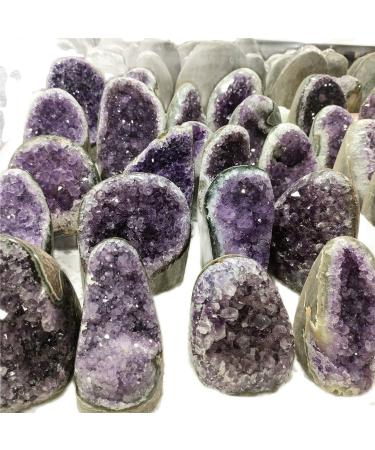 Amethyst Crystals Natural Amethyst Cluster Purple Amethyst Geode Quartz Cluster Crystal Specimen 1pcs JIZTGEDM (Size : 250-350g)