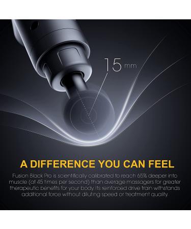 Fusion Black Pro Muscle Massage Gun - Deep Tissue Percussion Massager for Athletes - Pain Relief & Relaxation - Buy Online on GoSupps.com