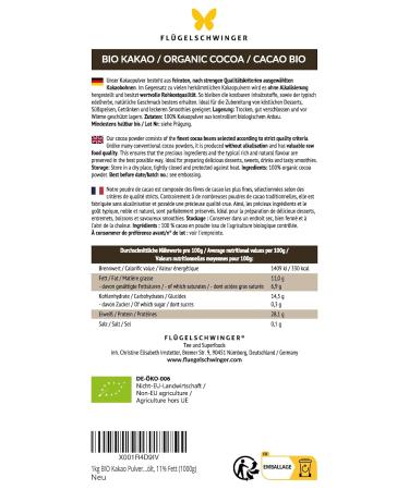 Buy 1kg Organic Cocoa Powder - 100% Natural Raw & De-Oiled No Additives Sugar-Free Ideal for Healthy Baking | International Shipping - Buy Online on GoSupps.com