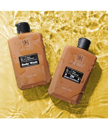 Luxury Men's Bath & Body Gift Set - Smoky Sandalwood Natural Skin Care Kit | Full Size Wash Scrub Lotion Deodorant in Leather Bag - Buy Online on GoSupps.com