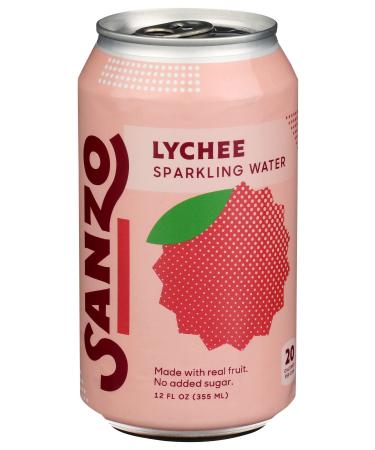 Sanzo Lychee Sparkling Water, 12 FZ