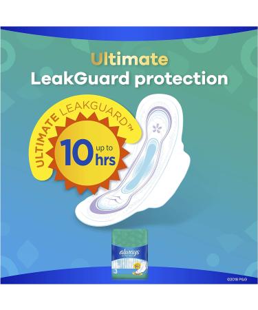 Always Ultra Thin Pads Size 3 Extra Long Super Absorbency with Wings Unscented - 14 Count - Buy Online on GoSupps.com