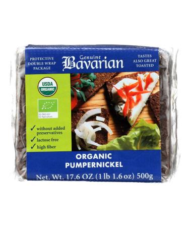 Genuine Bavarian Organic Pumpernickel bread 17.6 oz (6 packages per case)