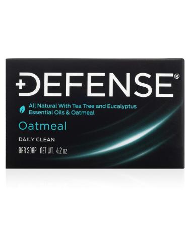 Defense Soap Oatmeal Bar 4.2 oz - 100% Natural Tea Tree and Eucalyptus Oil