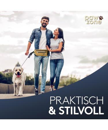 Pawzone Futter Bag for Dogs - Treats & Accessories with Reflector Strap - Adjustable Belt for Flexi Leash (Desert) - Best for Dog Treat Storage - Buy Online on GoSupps.com