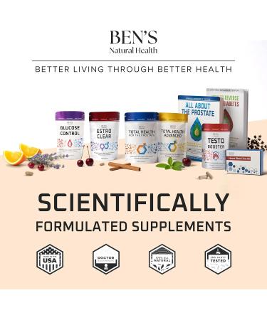 Ben's Natural Health Prostate Power Supplement High-Strength Prostate Support with Saw Palmetto Rye Flower Pollen & Boron Glycine Complex 60 Capsules 3 Pack 60 Count (Pack of 3) - Buy Online on GoSupps.com