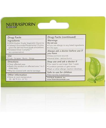 3rd Rock Essentials Nutrasporin Silver Ointment - Toxic-Free, Petroleum-Free, Non-Antibiotic First Aid Solution - Food Grade, 1.0oz (Pack of 1) - Buy Online on GoSupps.com