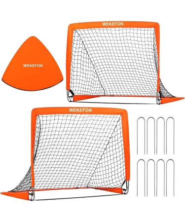Soccer Goal Kids Soccer Net for Backyard Set of 2 - Size 2.9'x2.4' Portable Pop Up Practice Mini Soccer Goals with Carry Case - Lightweight and Foldable - Ideal Soccer Net for Kids Age 1-8 Orange - Buy Online on GoSupps.com