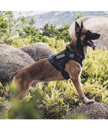 Oneigris Tactical Dog Harness Vest | Fire Watcher Training - 1000D Nylon (Small Black) - Service Dog Approved - Buy Online on GoSupps.com