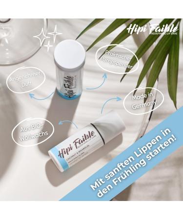 Hipi Faible Coconut & Bisabolol Lip Balm | 100% Natural Cosmetic Lip Care - Made in Germany - 6 ml Pump Dispenser - Buy Online on GoSupps.com