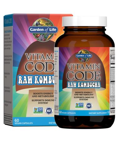 Garden of Life Vitamin Code RAW Kombucha 60 Vegan Capsules