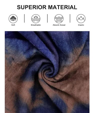 Buy Propog Wide Hair Band Set for Women - 4pcs Tie Dye Boho Yoga Headbands - Thin Sport Hair Accessories - Buy Online on GoSupps.com