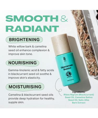 BYBI Beauty Glowcurrant Booster Face Oil - Brightening & Smoothing Vegan Facial Oil with Blackcurrant Seed Oil & White Willow Bark - Nourishing & Firming - Improve Skin Elasticity - 15ml Glowcurrant Booster (15ml) - Buy Online on GoSupps.com