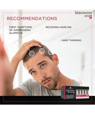 Seboradin Ampoules FORTE for Men Anti-hair loss Intensive Baldness Treatment 14 Ampoules of 5.5 ml - Buy Online on GoSupps.com
