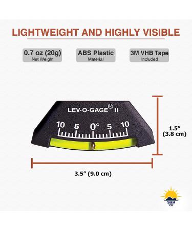 Sun Company Lev-o-Gage II Marine Clinometer - Fore and Aft Trim Aid | Shatterproof Flex-Tube Design - Buy Online on GoSupps.com