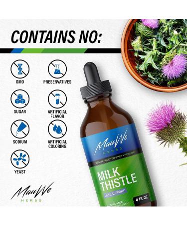 Organic Milk Thistle Liver Detox Drops - 4 fl. Oz - Liver Support Supplement - Buy Online on GoSupps.com