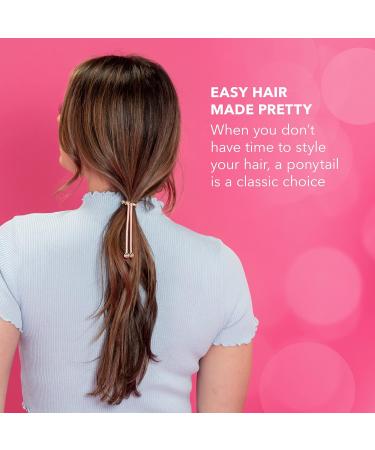 Pulleez Pony Party Set of 4 - Gold Metalized Charms - Black Elastic Hair Tie Bracelet - Buy Online on GoSupps.com