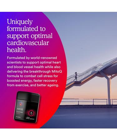 MitoQ +Heart Premium CoQ10 Antioxidant - Cardiovascular Support Supplement with Magnesium L-Carnitine & Vitamin D3 - 60 Capsules for Cell Vitality - Buy Online on GoSupps.com