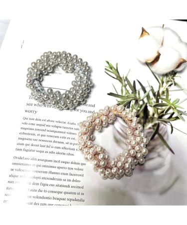 6 PCS Crystal Pearl Hair Ties - Beaded Bracelet Hair Bands for Women & Girls - Buy Online on GoSupps.com