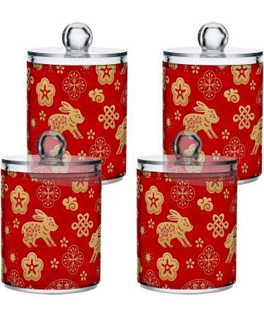 Buy Gaireg Oriental Year of the Rabbit Plastic Bathroom Glasses - 2 Pack for Cotton Balls Swabs Dental Floss | International Shipping Available - Buy Online on GoSupps.com