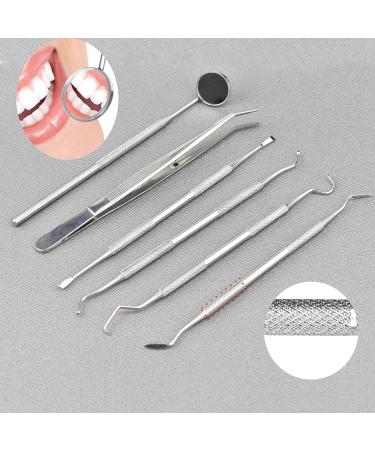 Tooth Cleaning Kit - 8pcs Stainless Steel Oral Care Tools | Dental Probe Scraper & Stains Remover - Buy Online on GoSupps.com