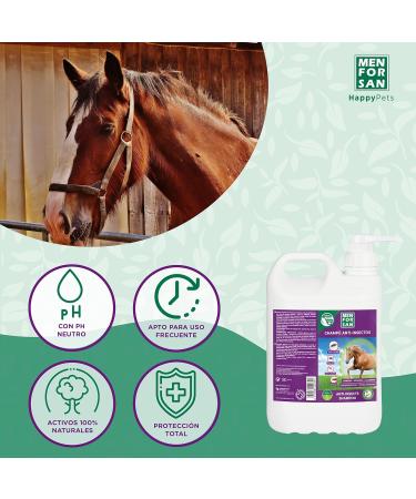 MENFORSAN Flea Shampoo for Horses 5L with Margosa Geraniol and Lavandin Protects Against All Insects - Buy Online on GoSupps.com