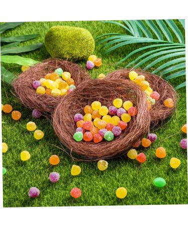 Unomor 12th Simulated Bird Nest - Decorative Easter Egg Nest for Outdoor & Tree Decoration | Mini Hemp Silk Birds 12x12cm Coffee - Buy Online on GoSupps.com