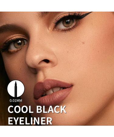 Black Eyeliner Matte Pigmented Eyeliner Liquid Liner - Long-Lasting Quick Drying Eyeliner Create Natural Bold Eye Makeup Easy to Riastvy - Buy Online on GoSupps.com