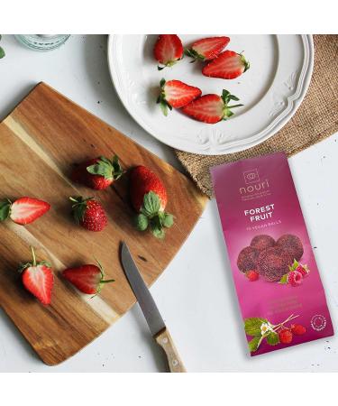nouri Forest Fruit balls Vegan Gluten Free No Added Sugar (8 packs of 10 balls each) 800 gms - Buy Online on GoSupps.com