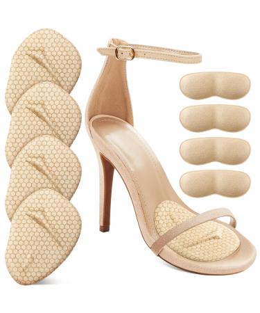 Metatarsal Pads Women Heel Inserts for Women Ball of Foot Cushions for Women High Heel Comfort Pads All Day Pain Relief and Comfort (Beige)