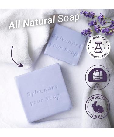 Sylvan Art Lavender Soap Bar - 100% Natural & Pure with Calming Scent - 5.5 oz - Buy Online on GoSupps.com