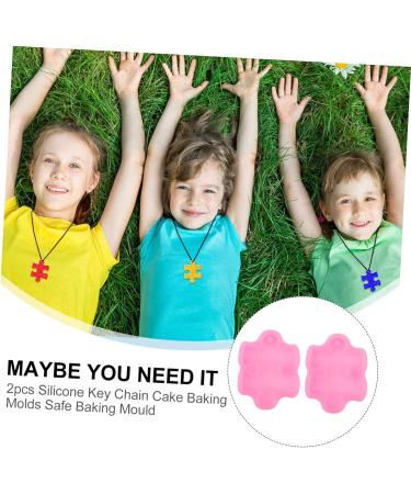 Zerodeko Silicone Molds 2pcs Key Chain Mold Resin Moulds Pendants for Necklaces Pendant Clasp for Necklace Keychain Molds Cake Mold Pie Rack Keychains Cake Mould Key Chain Silica Gel Clay 7x5.5x1cm - Buy Online on GoSupps.com