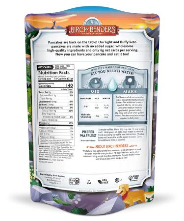 Birch Benders Keto Pancake & Waffle Mix - Low-Carb, High Protein, Grain-free, Gluten-free, Keto-Friendly 3 Pack (10oz each) - Buy Online on GoSupps.com
