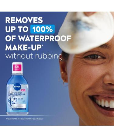 NIVEA Regenerating Serum Infused Micellar Water (400ml) Micellar Cleansing Water with Amino Acid 5% Panthenol and Squalane Gentle Waterproof Makeup Remover - Buy Online on GoSupps.com