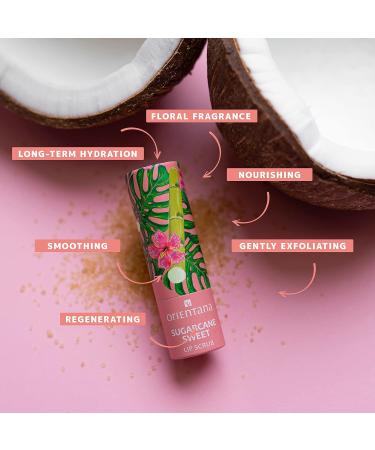 Orientana Lip Scrub Stick | Sugarcane Sweet | 99% Natural Vegan & Organic | Eco-Friendly Hydrating Lip Treatment | Moisturizing Peeling & Smoother - 4.2g - Buy Online on GoSupps.com