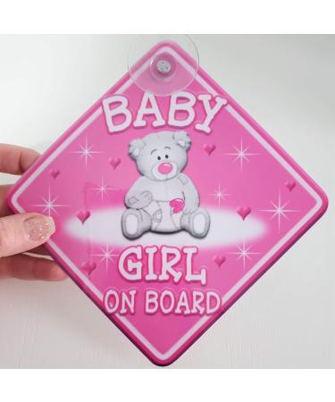 Teddy Cloud Baby Girl Non Personalised Novelty car Sign - Buy Online on GoSupps.com