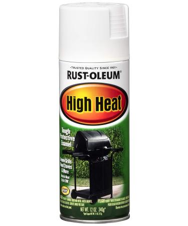 Rust-Oleum 7751830 High Heat Spray Paint  12 Ounce  White  12 Fl Oz 1 White 12 Ounce