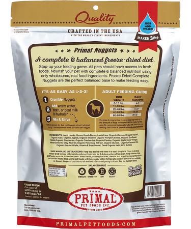 Primal Freeze Dried Lamb Formula Dog Food 14oz - Made in USA, Grain-Free & Raw - Buy Online on GoSupps.com