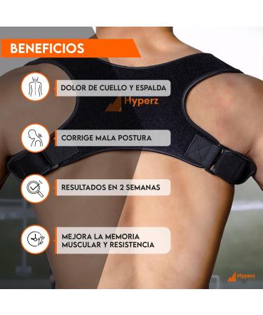 Hyperz Posture Corrector - Adjustable Back Brace for Men Women & Teens | Shoulder Pain Relief | Comfortable & Discreet Back Support - Buy Online on GoSupps.com