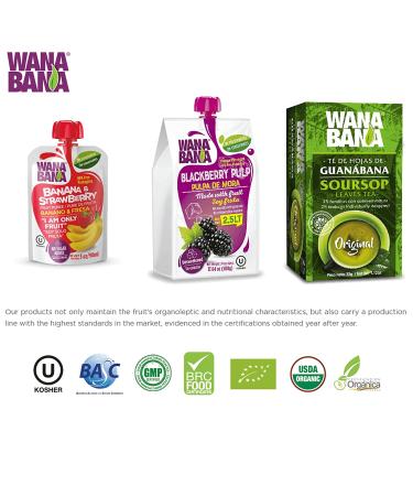 Wanabana 100% Real Fruit Pulp for Juice Making Variety Pack - Soursop, Passion Fruit, Guava - 17.64 Ounce (Pack of 3) - Buy Online on GoSupps.com
