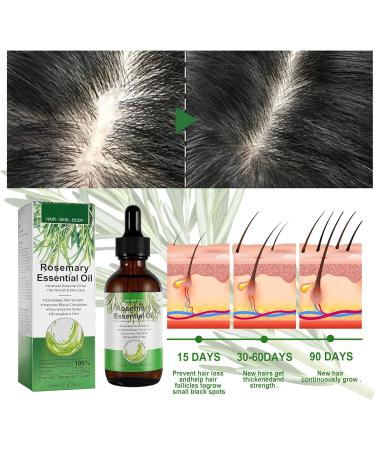 Hocossy Rosemary Oil for Hair Growth Organic Rosemary Essential Oil for Hair Care Hair Strengthening Oil for Stronger Healthier Hair Nourishes The Scalp 60ml - Buy Online on GoSupps.com