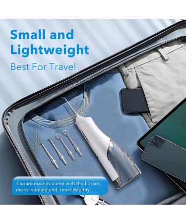 BEBEN Cordless Water Flosser - 4 Modes for Teeth Cleaning | Portable & Rechargeable Dental Oral Irrigator - 300ml | IPX7 - Home & Travel | Creamy White - Buy Online on GoSupps.com