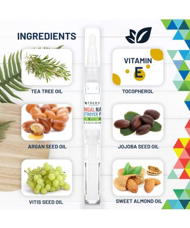 Fungal Nail Destroyer Pens (3 Pack) Natural Anti Fungal Nail Treatment Finger and Toe Nail Fungal Treatment Contains Tea Tree Oil & Vitamin E Nail Repair Treatment with Nail File 3ml/pc - Buy Online on GoSupps.com