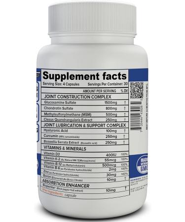 Nutrija Joint Support - 120 Capsules - 14 Science-Based Ingredients for Complete Joint Support - Buy Online on GoSupps.com