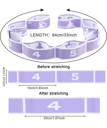 Buy Ablelo Yoga Stretching Strap - 8 Loops for Effective Stretching | Ideal Yoga Accessory for Pilates Gymnastics & Dance - Purple - Buy Online on GoSupps.com