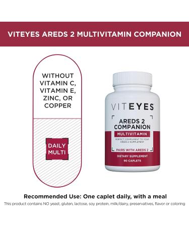 Viteyes AREDS 2 Capsules and Viteyes Multivitamin AREDS 2 Companion Single Daily Dose Eye Vitamins 3 Month Supply - Buy Online on GoSupps.com